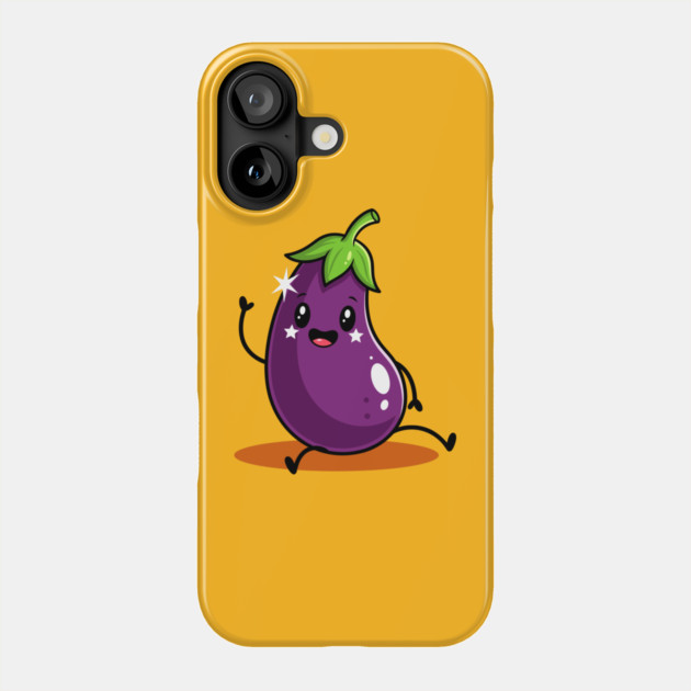 Kawaii Eggplant Phone Case by enrynz