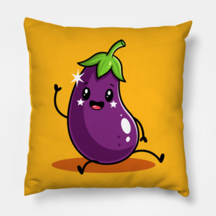 Kawaii Eggplant Pillow