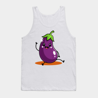 Kawaii Eggplant Tank Top