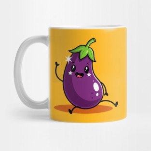 Kawaii Eggplant Mug