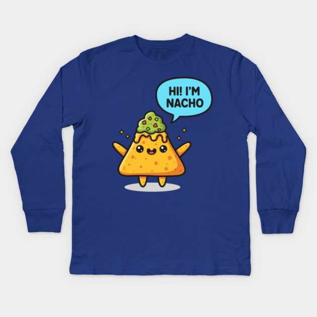 Nacho Average Snack Kids Long Sleeve T-Shirt by enrynz