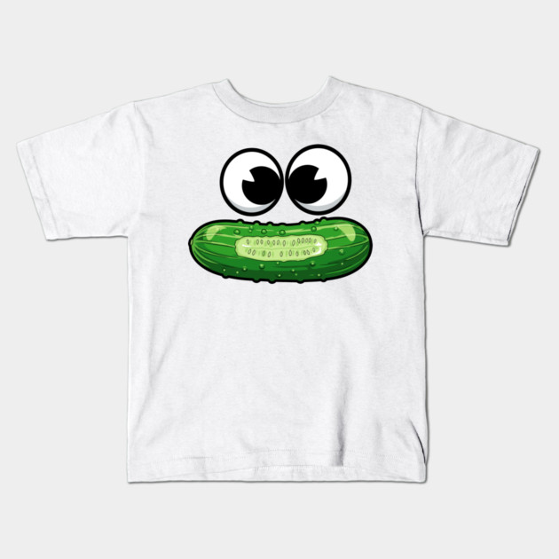 Dill-icious Pickle Face Kids T-Shirt by enrynz