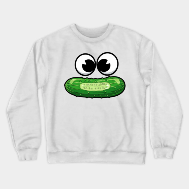 Dill-icious Pickle Face Crewneck Sweatshirt by enrynz