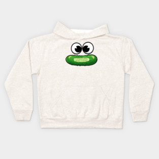 Dill-icious Pickle Face Kids Hoodie