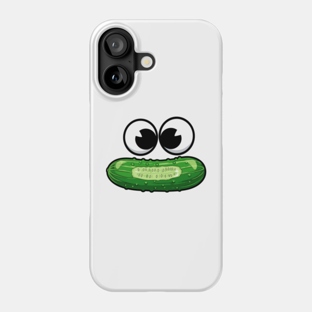 Dill-icious Pickle Face Phone Case by enrynz