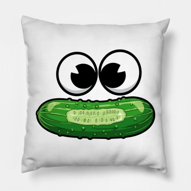 Dill-icious Pickle Face Pillow by enrynz