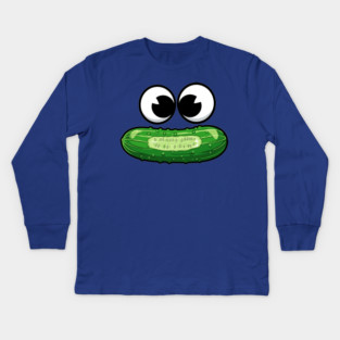Dill-icious Pickle Face Kids Long Sleeve T-Shirt