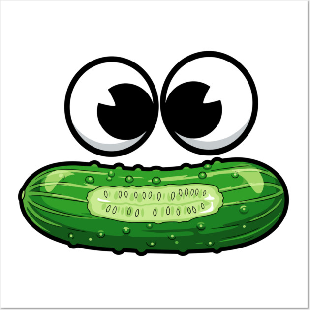 Dill-icious Pickle Face Wall Art by enrynz