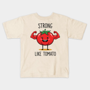 Strong Like Tomato Funny Veggie Kids T-Shirt