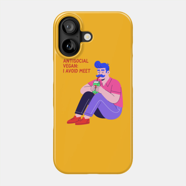 Antisocial vegan: I Avoid Meet Phone Case by enrynz