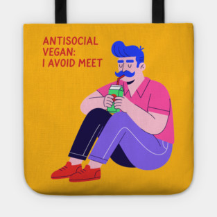 Antisocial vegan: I Avoid Meet Tote
