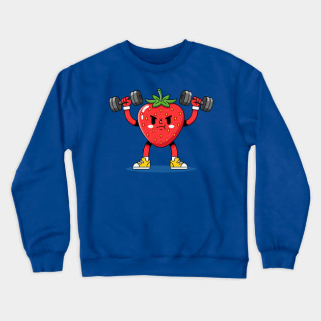 Sweaty Strawberry Fitness Crewneck Sweatshirt by enrynz
