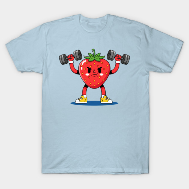 Sweaty Strawberry Fitness T-Shirt by enrynz