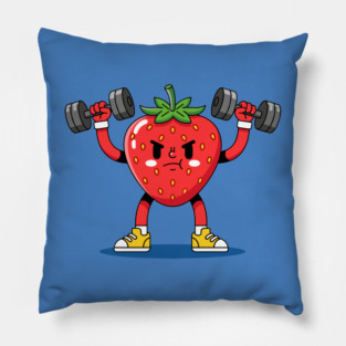 Sweaty Strawberry Fitness Pillow