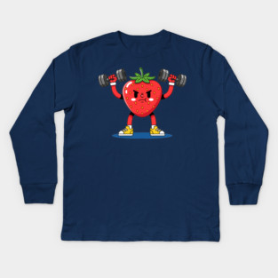 Sweaty Strawberry Fitness Kids Long Sleeve T-Shirt