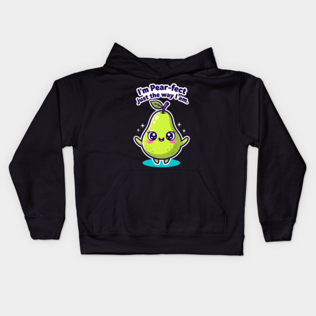 Pear-fectly Adorable Pear Kids Hoodie by enrynz