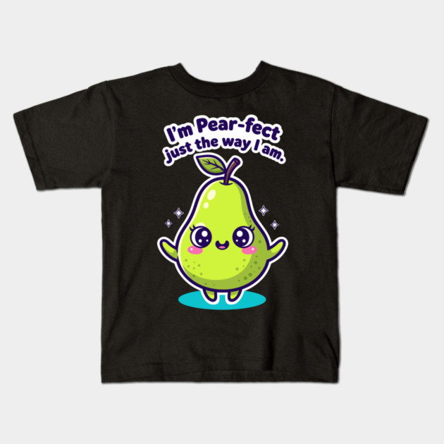 Pear-fectly Adorable Pear Kids T-Shirt by enrynz