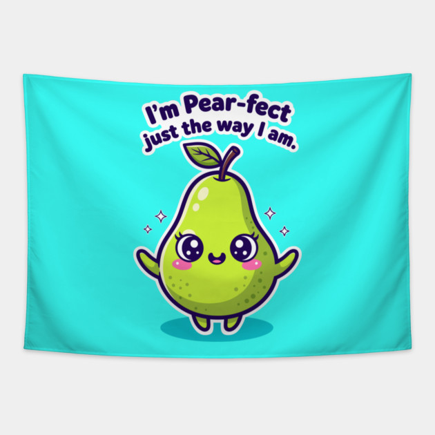 Pear-fectly Adorable Pear Tapestry by enrynz