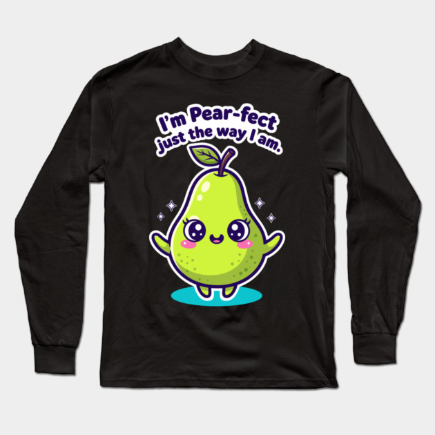 Pear-fectly Adorable Pear Long Sleeve T-Shirt by enrynz