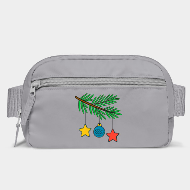 Festive Pine Branch with Colorful Ornaments by Creatifly Graphic Tees