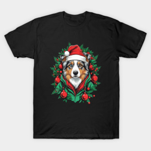 Christmas Australian Shepherd - Festive Aussie Dog T-Shirt