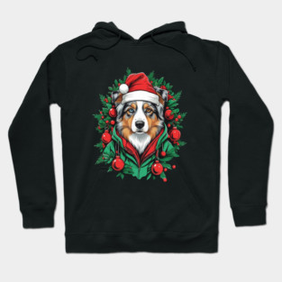 Christmas Australian Shepherd - Festive Aussie Dog Hoodie