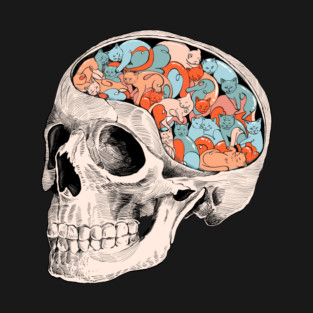 Skull and cats T-Shirt