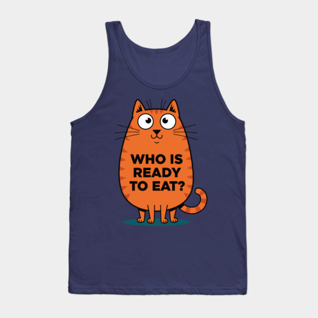 Hungry Cat Meme Tank Top by enrynz
