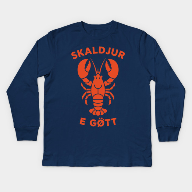 Lobster Love - Skaldjur E Gott Kids Long Sleeve T-Shirt by enrynz