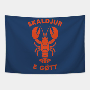 Lobster Love - Skaldjur E Gott Tapestry