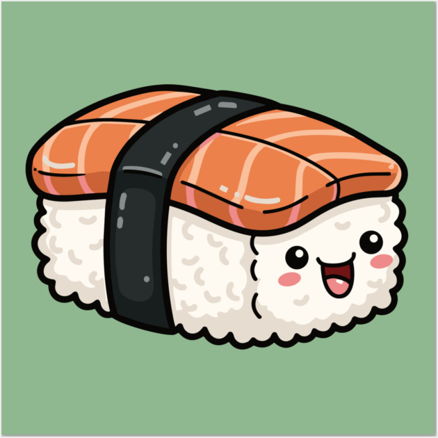 Kawaii Nigiri Wall Art by enrynz