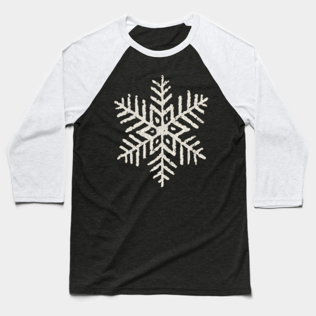 Vintage Snowflake Baseball T-Shirt by Creatifly Graphic Tees