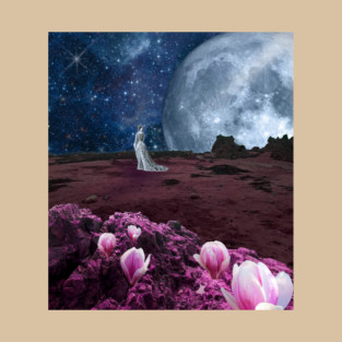 Victorian lady in space collage T-Shirt