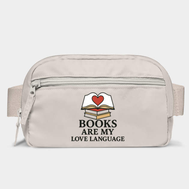 Books Are My Love Language Retro Book Quote Design by langedu