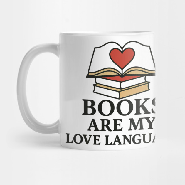 Books Are My Love Language Retro Book Quote Design by langedu