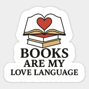 Books Are My Love Language Retro Book Quote Design Magnet