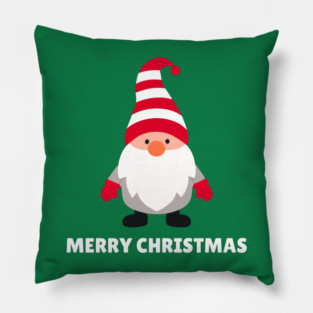 Festive Gnome with Merry Christmas Message Pillow