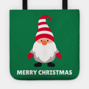 Festive Gnome with Merry Christmas Message Tote