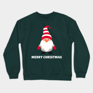 Festive Gnome with Merry Christmas Message Crewneck Sweatshirt