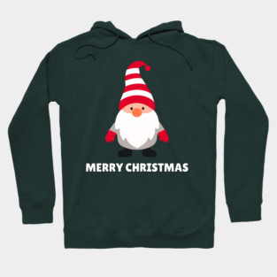 Festive Gnome with Merry Christmas Message Hoodie