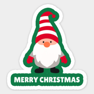 Festive Gnome with Merry Christmas Message Sticker
