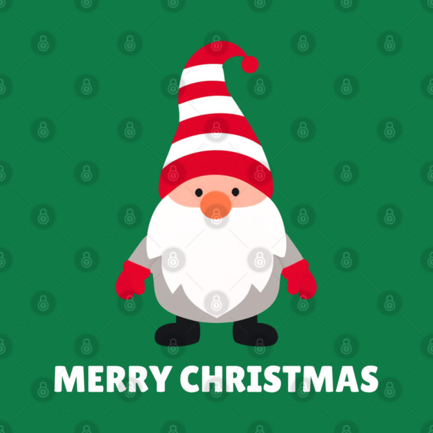 Festive Gnome with Merry Christmas Message by Creatifly Graphic Tees
