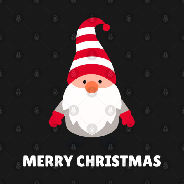 Festive Gnome with Merry Christmas Message by Creatifly Graphic Tees