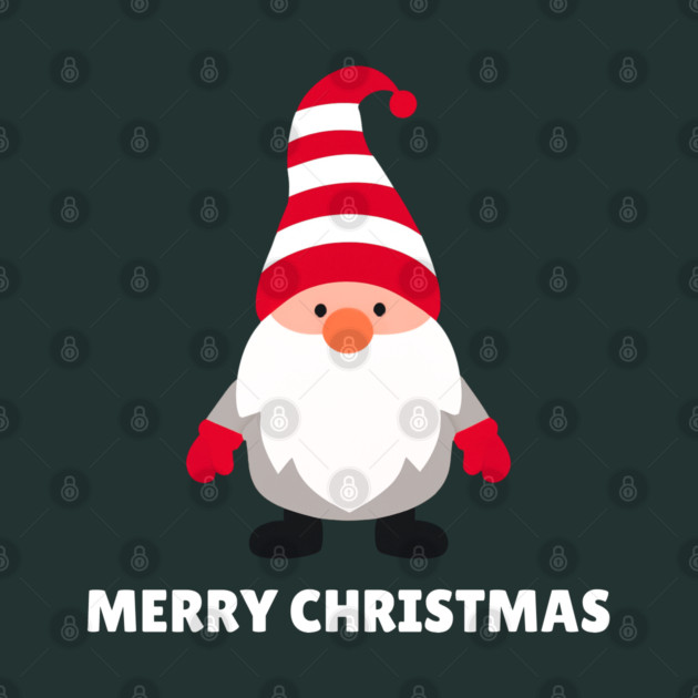 Festive Gnome with Merry Christmas Message by Creatifly Graphic Tees