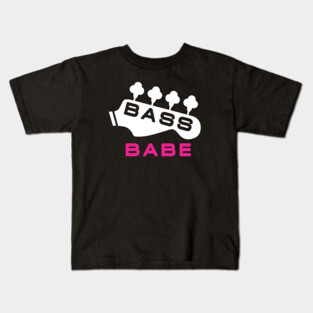 Bass player girl Kids T-Shirt