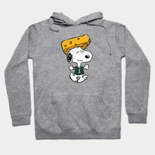 Cheesehead Snooy - Distressed Hoodie