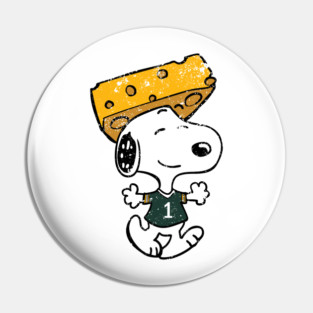 Cheesehead Snooy - Distressed Pin