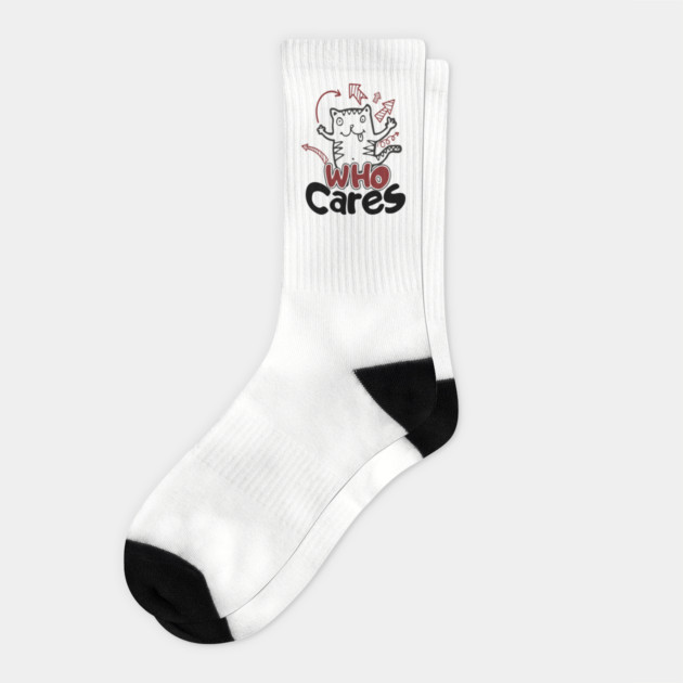 Who Cares Chaotic Carefree Life Socks by Anticorporati