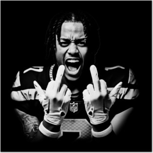 Jaxon Smith-Njigba Middle Finger Posters and Art