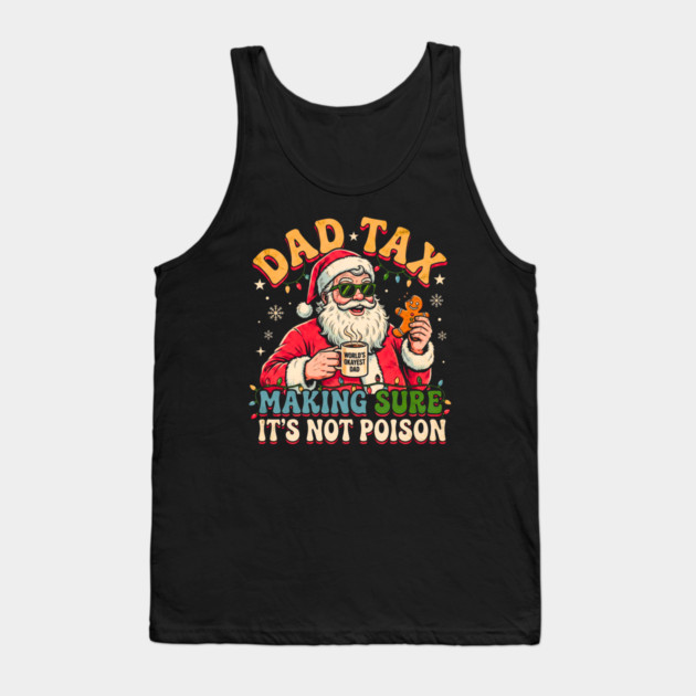 Santa’s Dad Tax with Gingerbread and Coffee Tank Top by Creatifly Graphic Tees